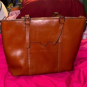 Brown Leather Tote Bag